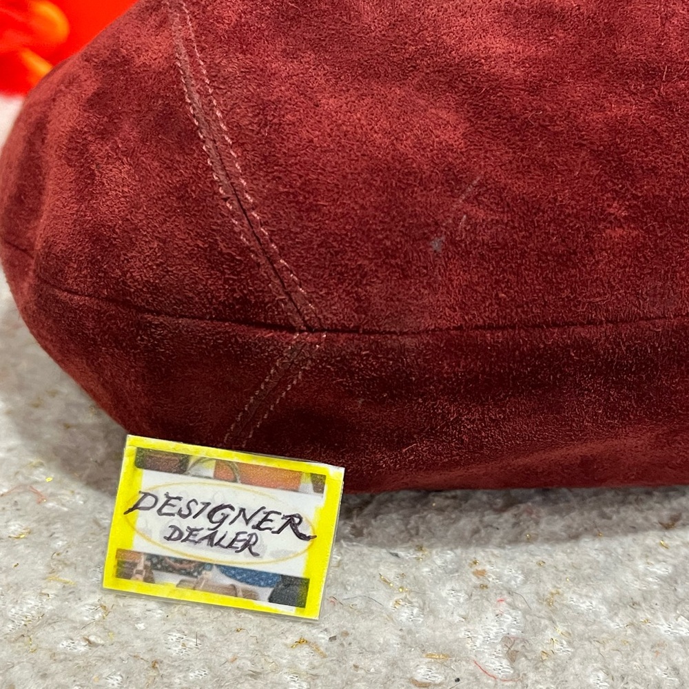 COACH RARE! Vintage Ergo Suede Burgundy Leather Hobo Shoulder Bag 9920 - Picture 11 of 16